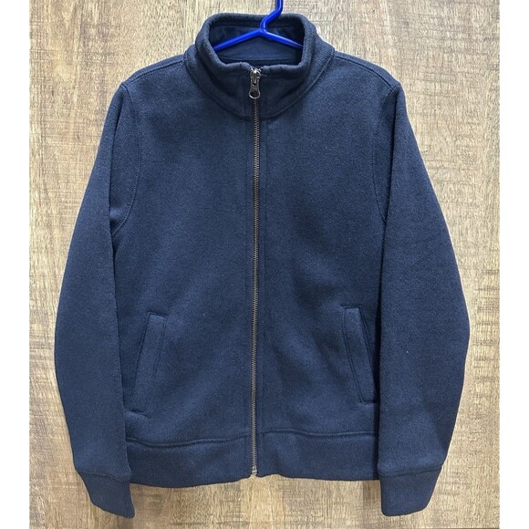 CrewCuts by JCrew boys size 8 full zip collared pocket navy jacket